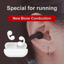 Wireless Ear Clip Bone Conduction Headphones Black Bluetooth Earphones Clip On Ear Style Earcuffs Earphones Earring Ear Bone