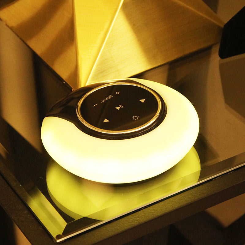 Creative Bluetooth Subwoofer Stereo Speaker LED Desk Lamp Stepless Dimming Folding Touch Atmosphere Night Light